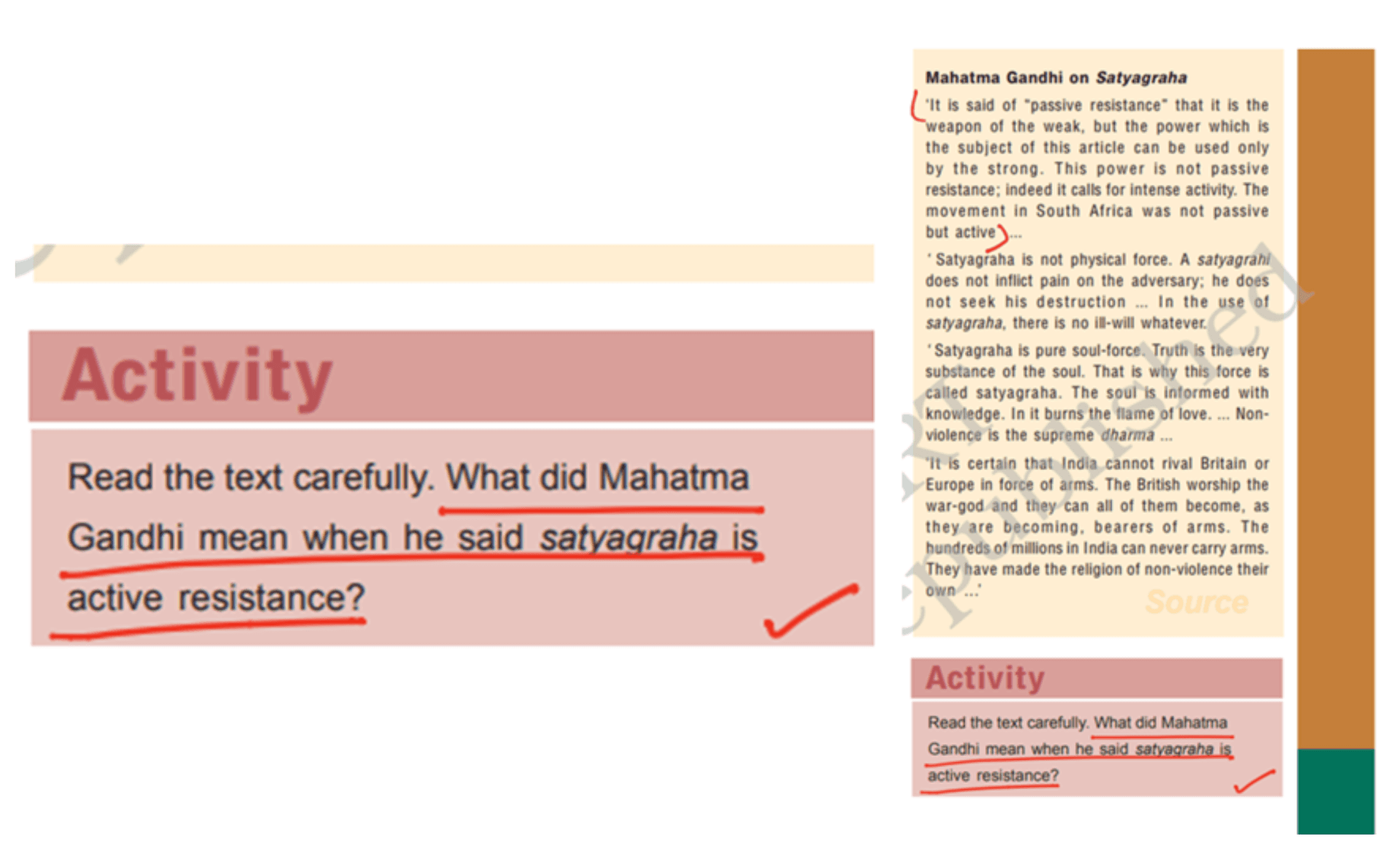 Activity Section Example